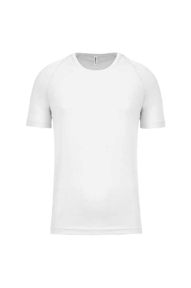 Tee-shirt de sport polyester homme blanc