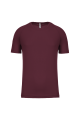 Tee-shirt de sport polyester homme rouge vin
