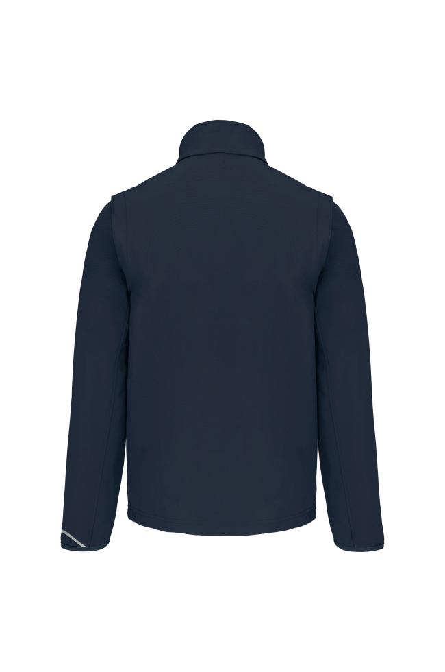 Veste softshell sport manches amovibles unisexe personnalisé