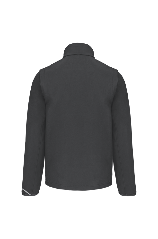 Veste softshell sport manches amovibles unisexe personnalisé