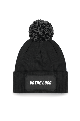 Bonnet à pompon patch Snowstar® personnalisé