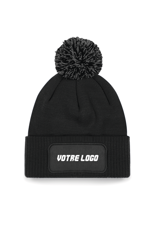 Bonnet à pompon patch Snowstar® personnalisé
