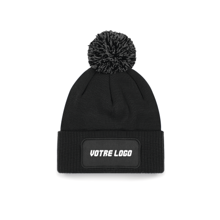 Bonnet à pompon patch Snowstar® personnalisé