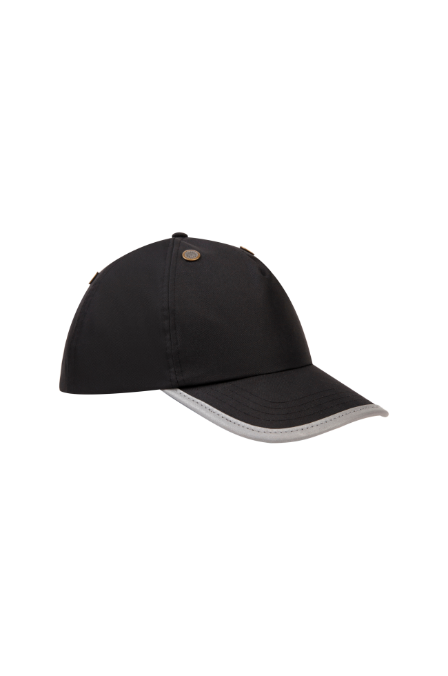 Casquette de protection 5 panneaux personnalisable noir