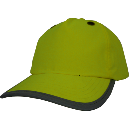 Casquette de protection 5 panneaux personnalisable fluo