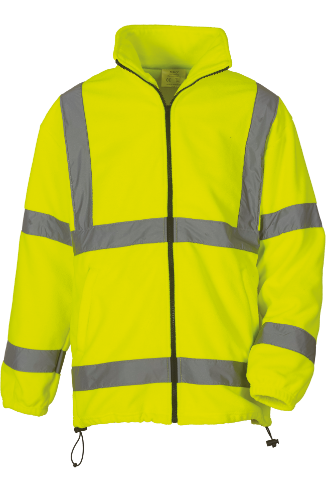 Veste polaire de sécurité jaune fluo