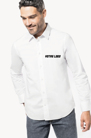 Chemise coton / élasthanne homme personnalisée