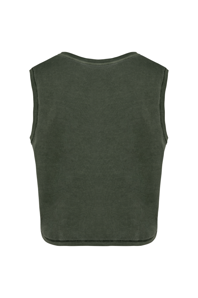 T-shirt crop femme personnalisé vert