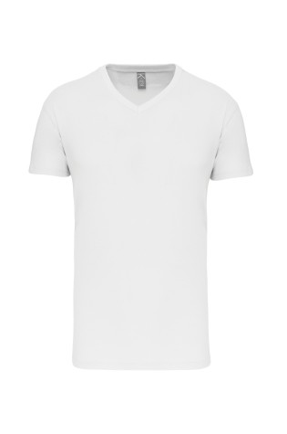 Tee-Shirt Homme Bio Col V blanc