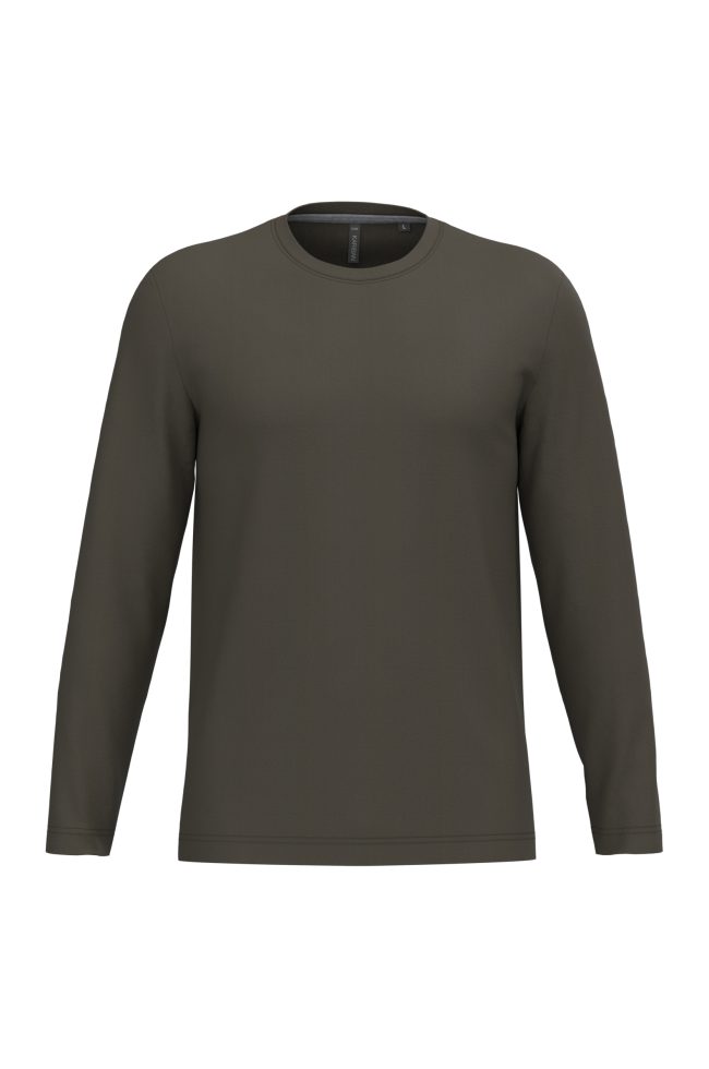 T-shirt col rond manches longues homme personnalisable