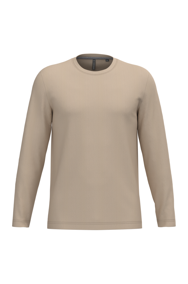T-shirt col rond manches longues homme personnalisable