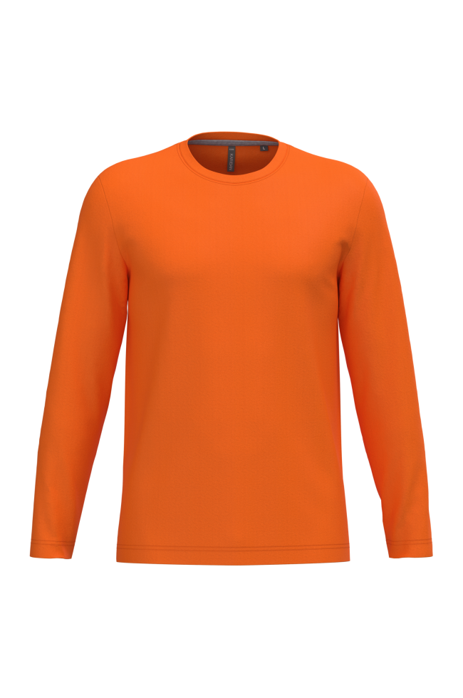 T-shirt col rond manches longues homme personnalisable