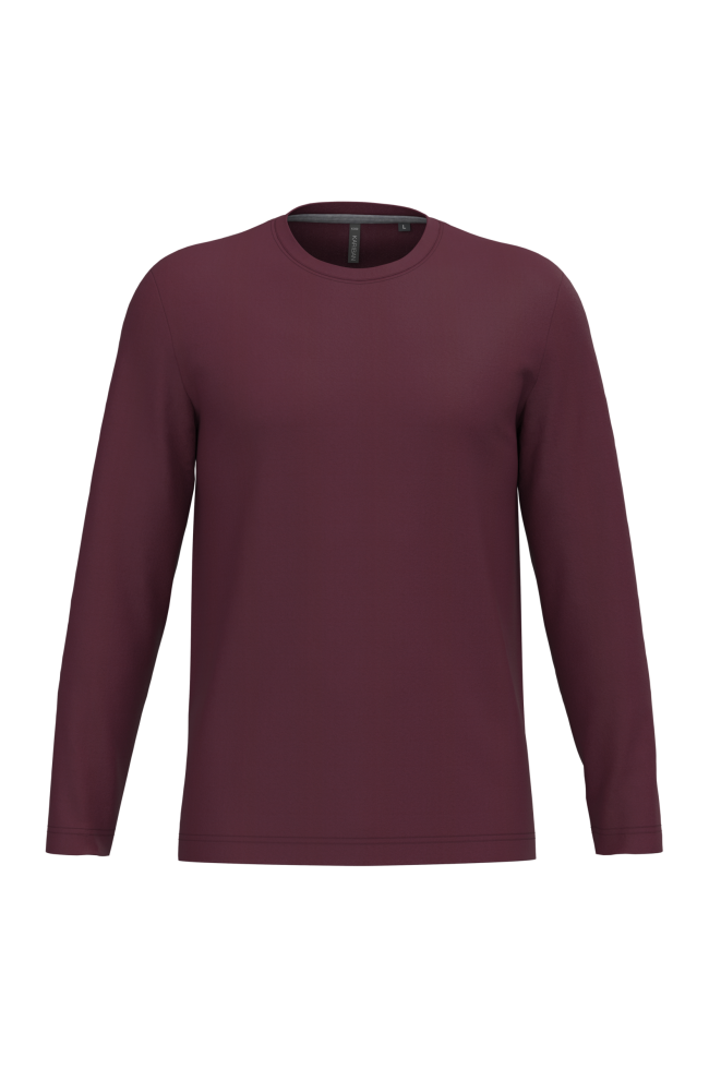 T-shirt col rond manches longues homme personnalisable