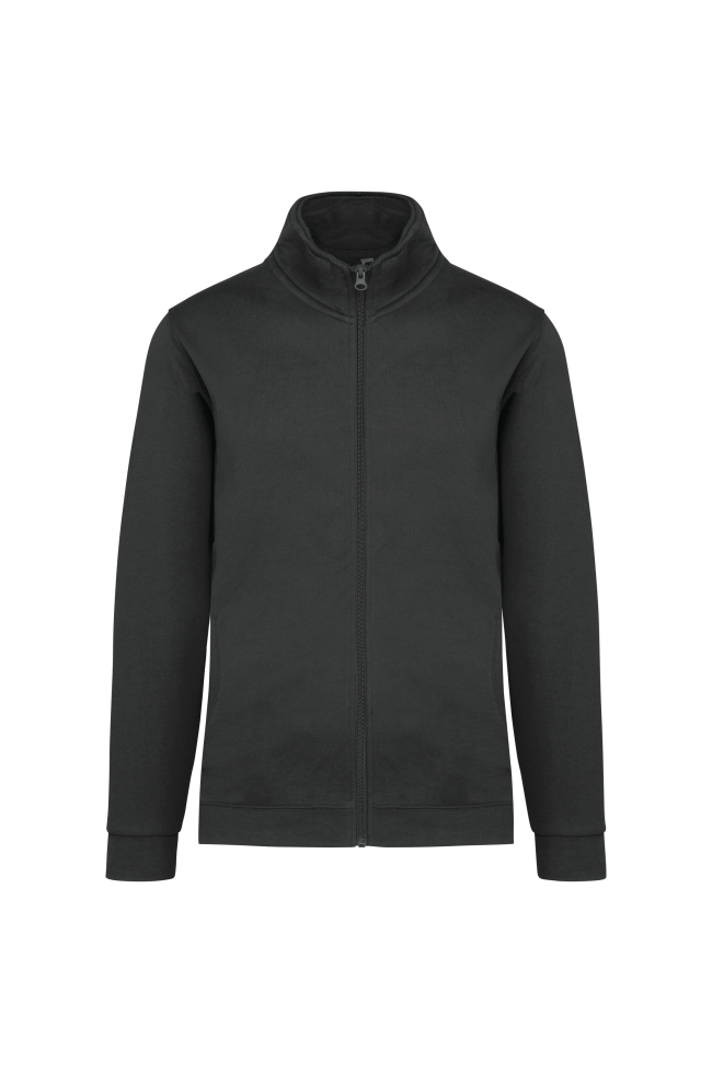 Veste molleton zippée homme personnalisée gris