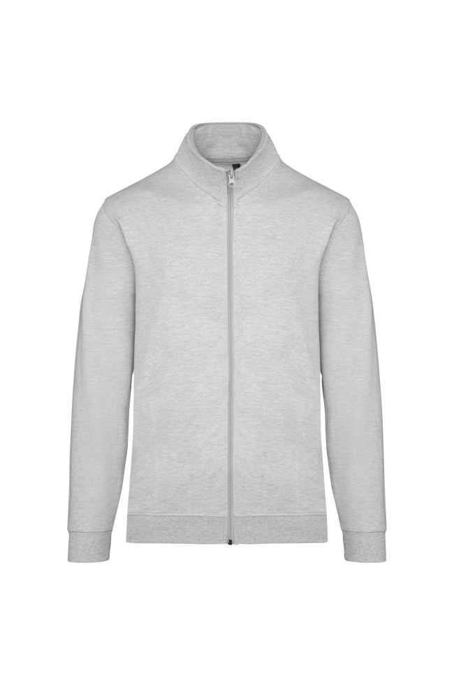 Veste molleton zippée homme personnalisée gris