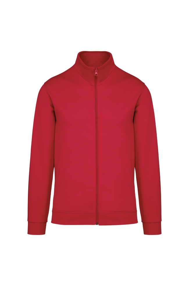 Veste molleton zippée homme personnalisée rouge