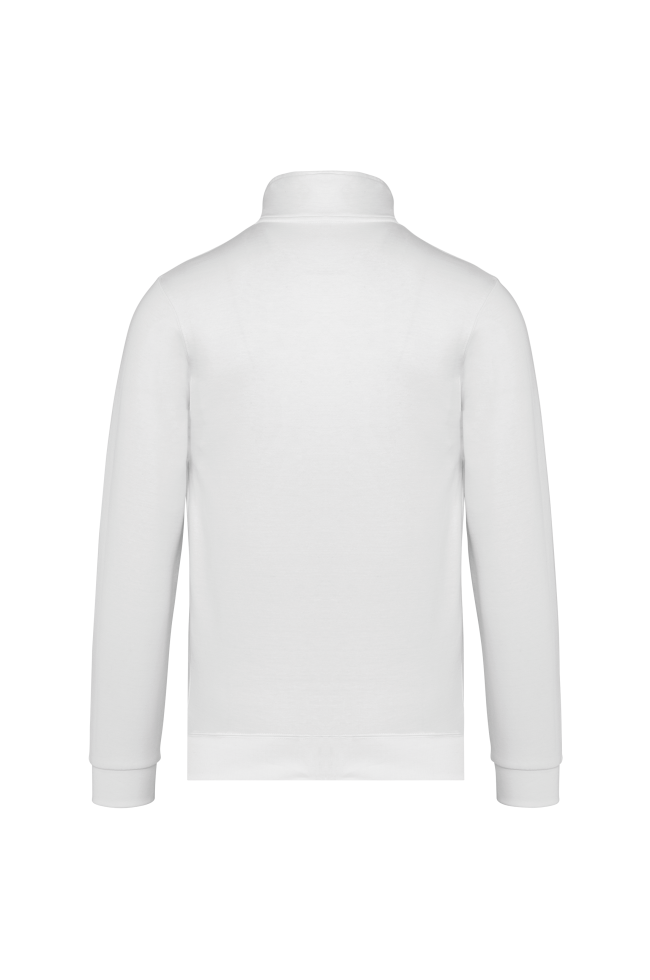 Veste molleton zippée homme personnalisée blanc