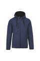 Veste à Capuche Chinée Homme blue navy