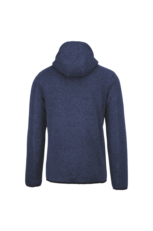 Veste à Capuche Chinée Homme bleu marine dos