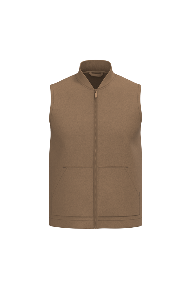 Bodywarmer rembourré en sergé personnalisé unisexe