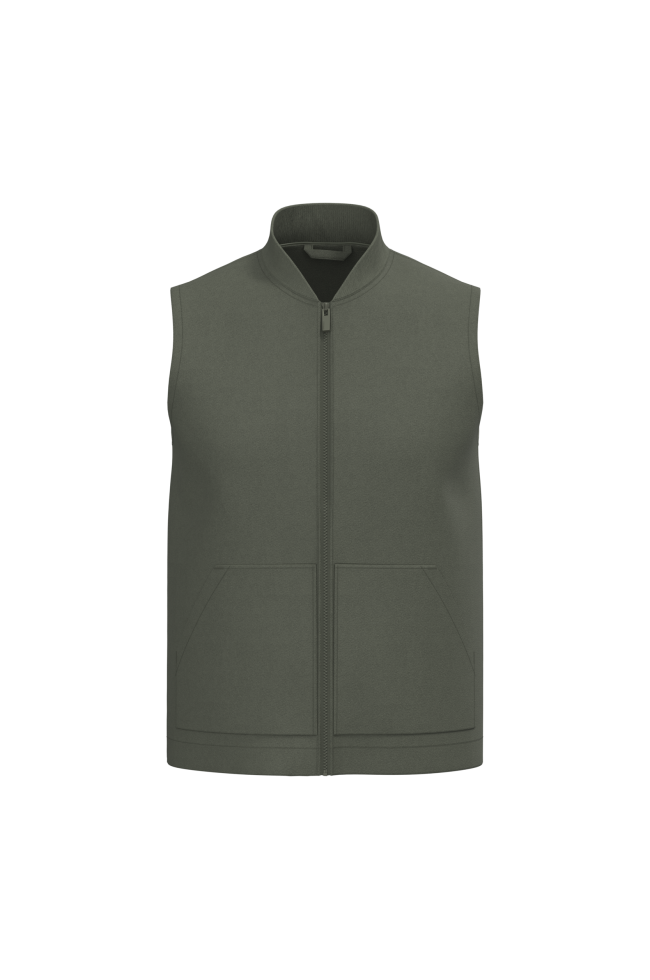 Bodywarmer rembourré en sergé personnalisé unisexe