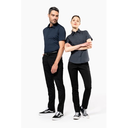 Chemise coton / élasthanne manches courtes