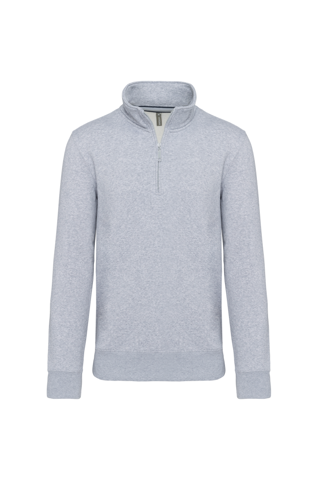 Sweat-shirt col zippé homme personnalisé