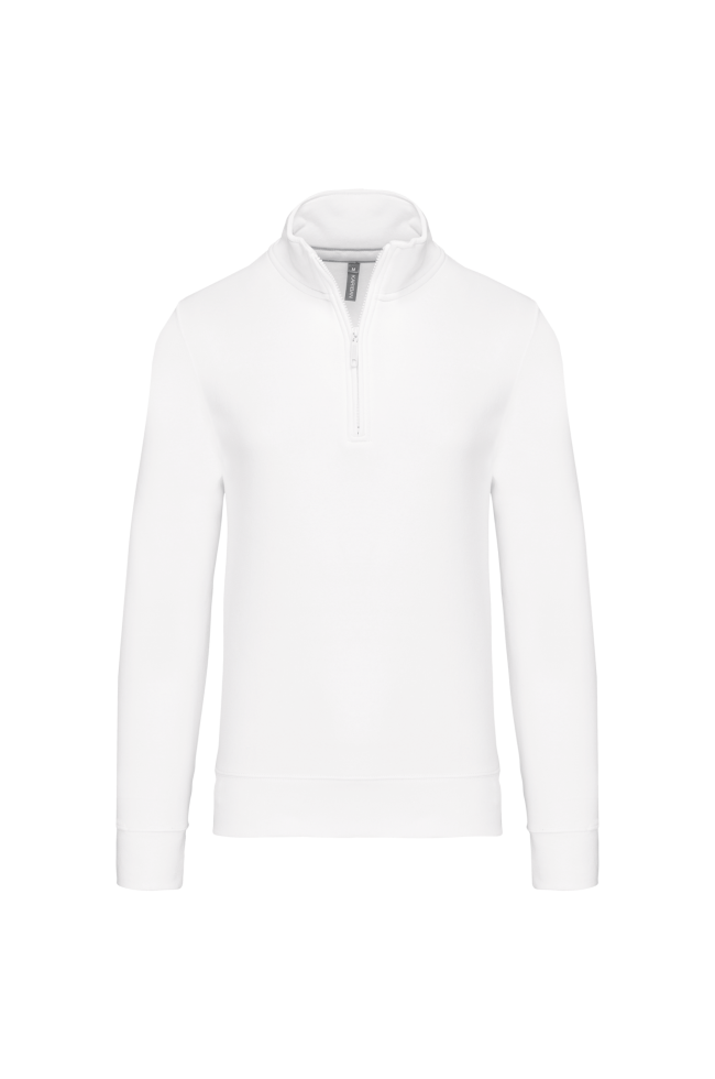 Sweat-shirt col zippé homme personnalisé