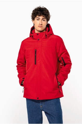 Parka Softshell Doublée Homme Personnalisée rouge