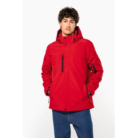 Parka Softshell Doublée Homme Personnalisée rouge