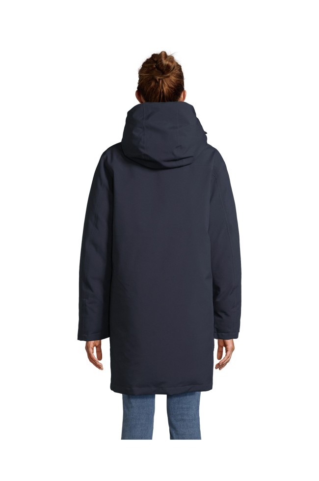 manteau long bleu marine femme