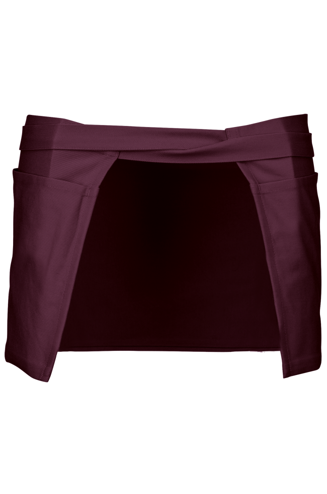 Tablier coton court wine