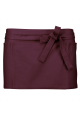 Tablier coton court rouge foncé