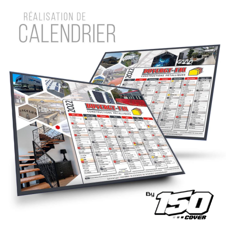 Lot de Calendriers 21x29,70 personnalisable à l'image de votre entreprise