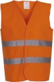 Gilet à 2 Bandes Haute Visibilité orange