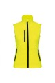 bodywarmer jaune fluo sans manches femme personnalisable