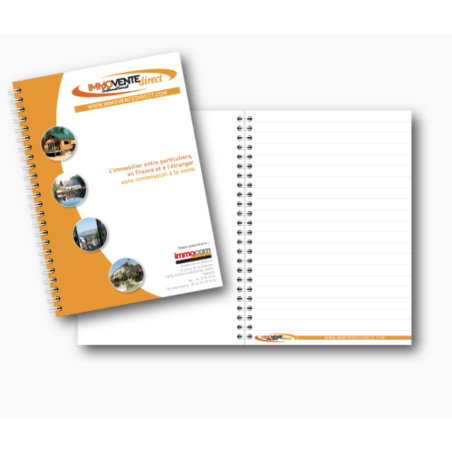 Lot de Carnets A5 à Spirale Personnalisables orange