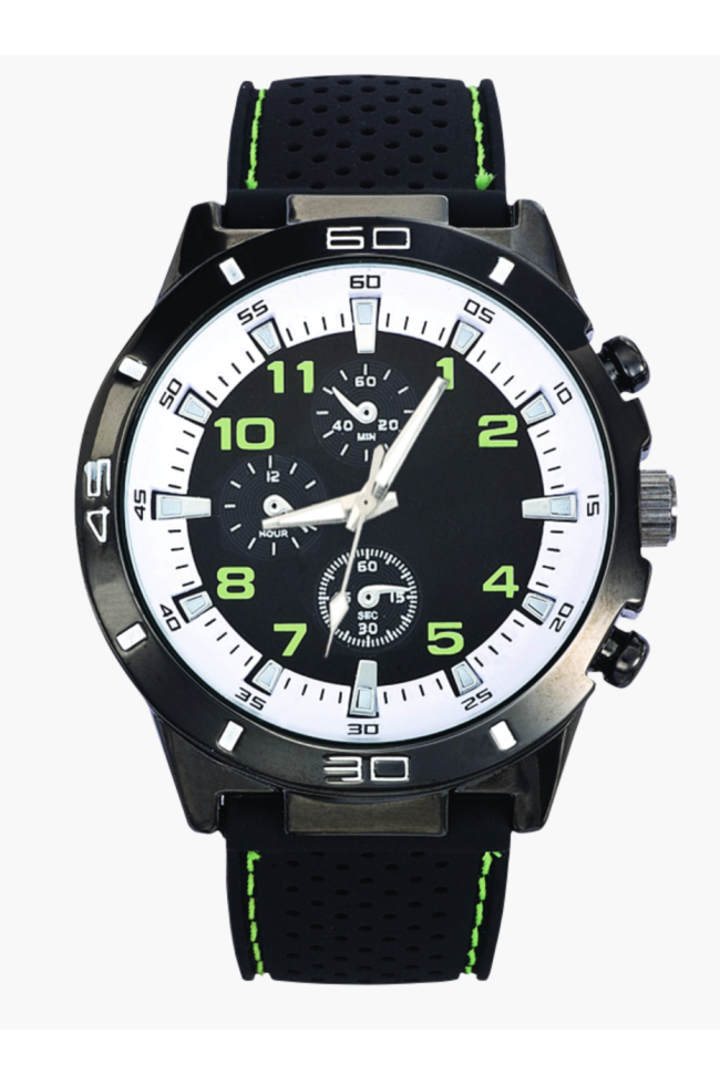 Montre de sport verte personnalisable