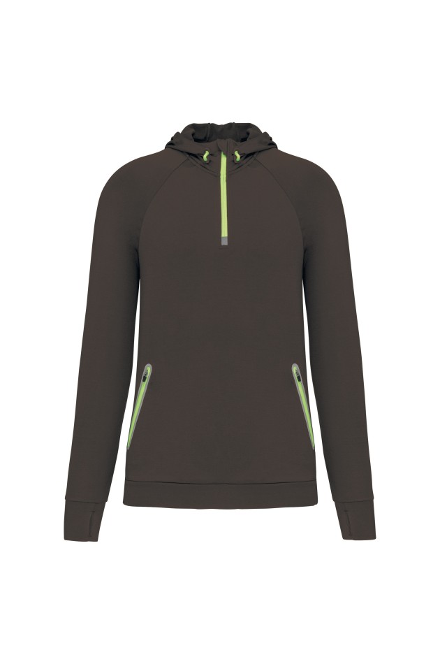 Sweat-shirt à capuche 1/4 zip sport unisexe personnalisable| 150 Cover