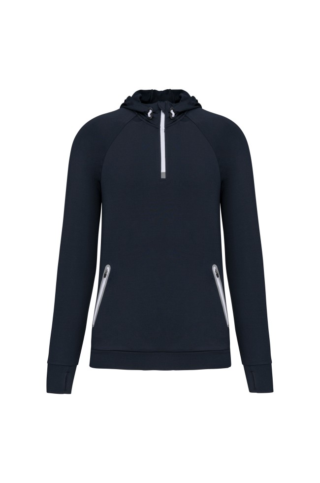 Sweat-shirt à capuche 1/4 zip sport unisexe personnalisable| 150 Cover