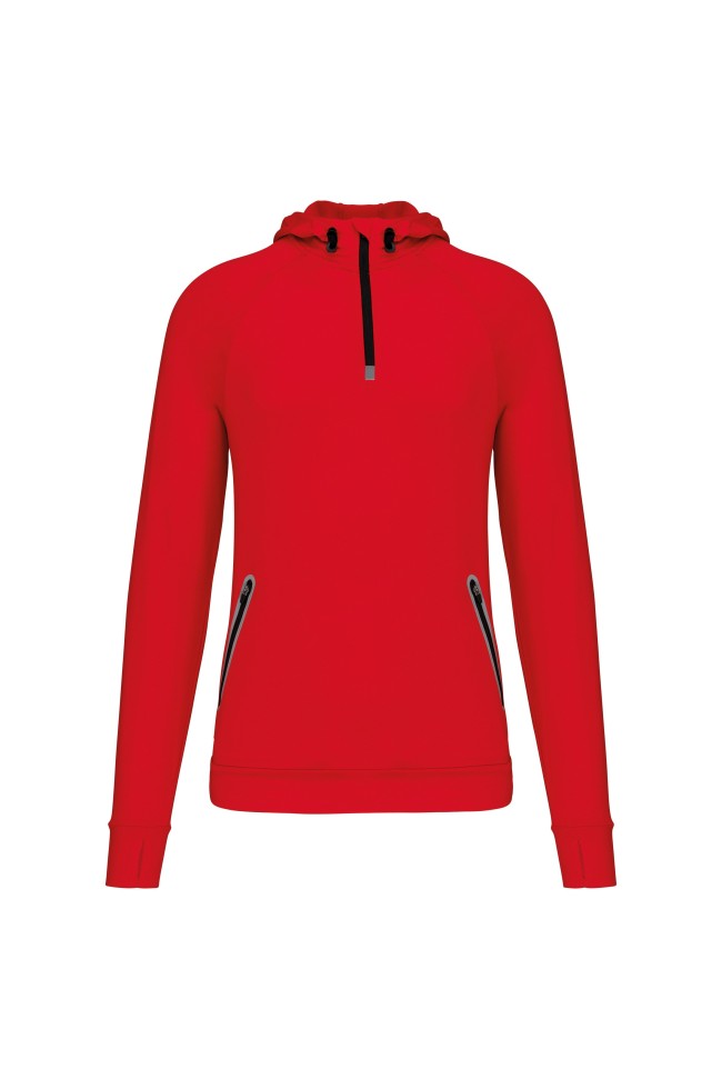 Sweat-shirt à capuche 1/4 zip sport unisexe personnalisable| 150 Cover