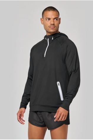 Sweat-shirt à capuche 1/4 zip sport unisexe personnalisable| 150 Cover