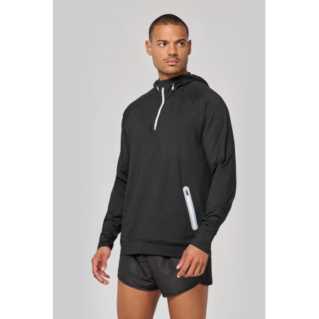 Sweat-shirt à capuche 1/4 zip sport unisexe personnalisable| 150 Cover