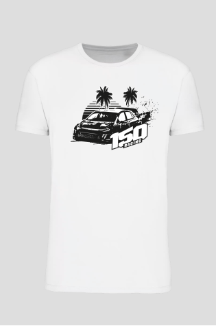 TEE-SHIRT RALLYE 150 RACING WHITE & BLACK | 150 Cover