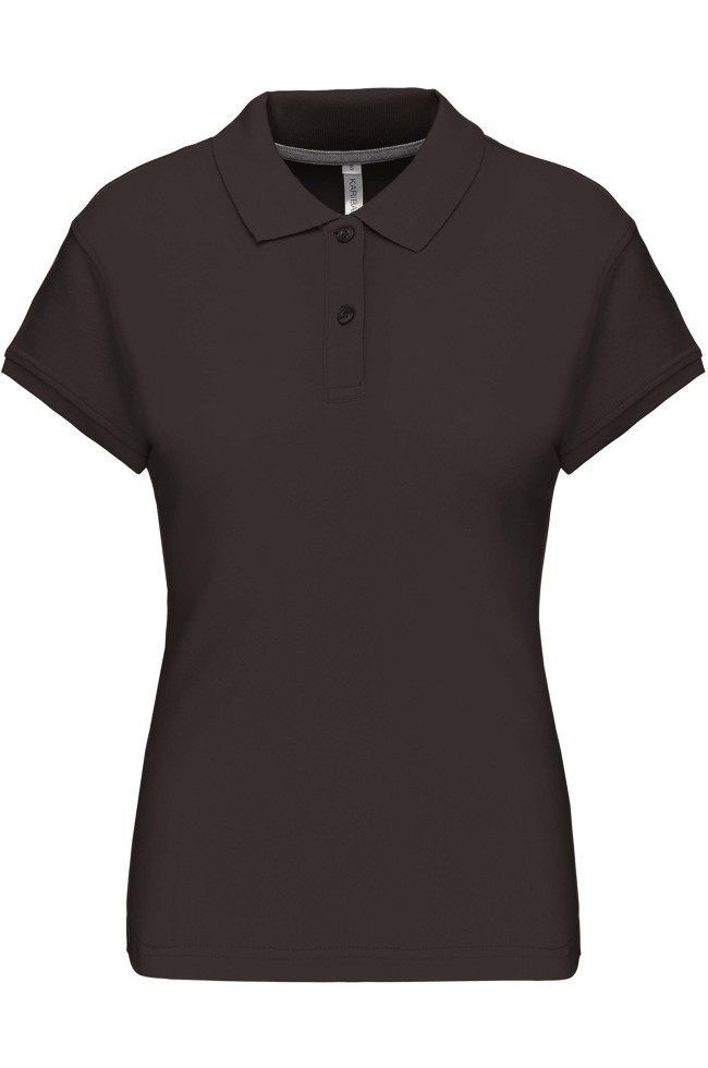 Polo marron pour Femme coupe cintrée