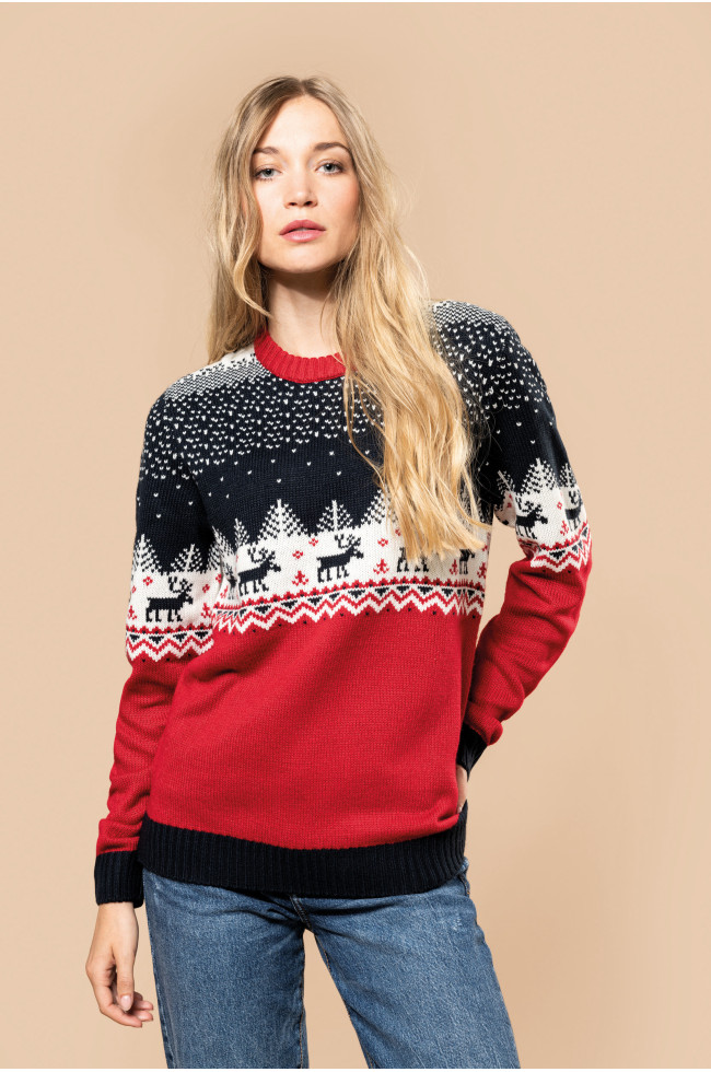 Pullover col rond de Noël unisexe| 150 Cover