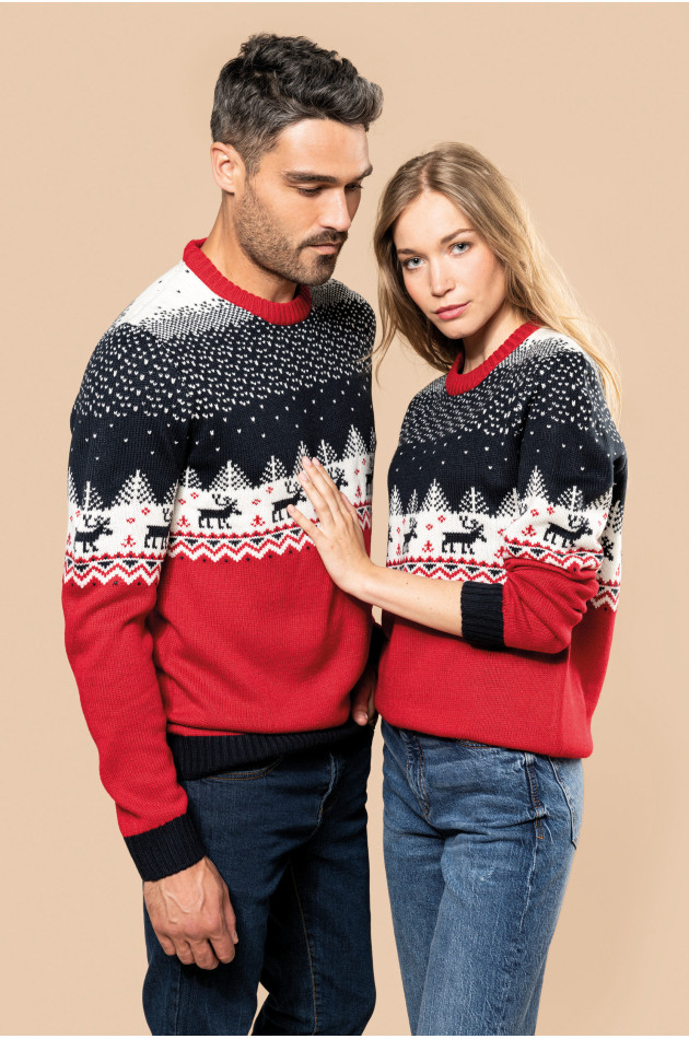 Pullover col rond de Noël unisexe| 150 Cover