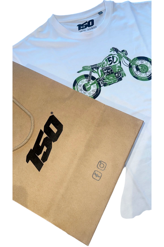 TEE SHIRT UNISEXE "CAFE RACER 150" GREEN