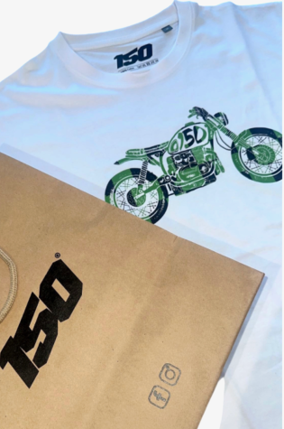 TEE SHIRT UNISEXE "CAFE RACER 150" GREEN