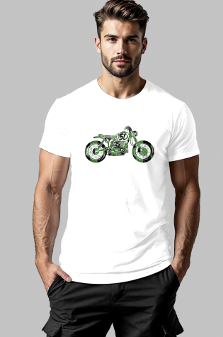 TEE SHIRT UNISEXE "CAFE RACER 150" GREEN